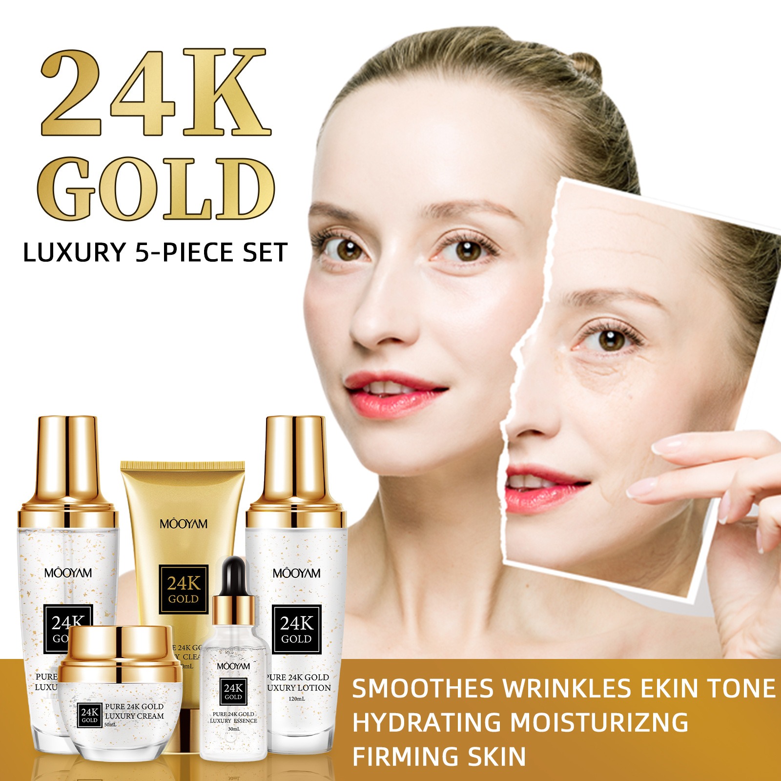 Złoty zestaw 24K LUXURY nawilż – Luxury Skincare Set recenzja i cena